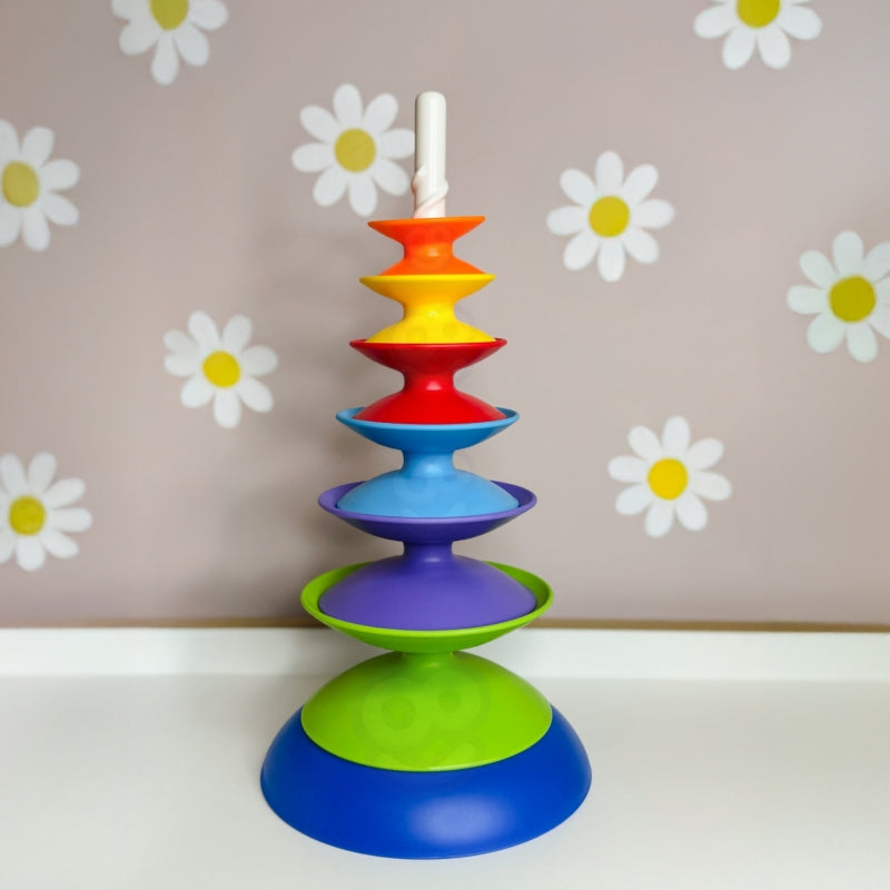 Kolorowa Wieża Układanka Piramidka Edukacyjna
