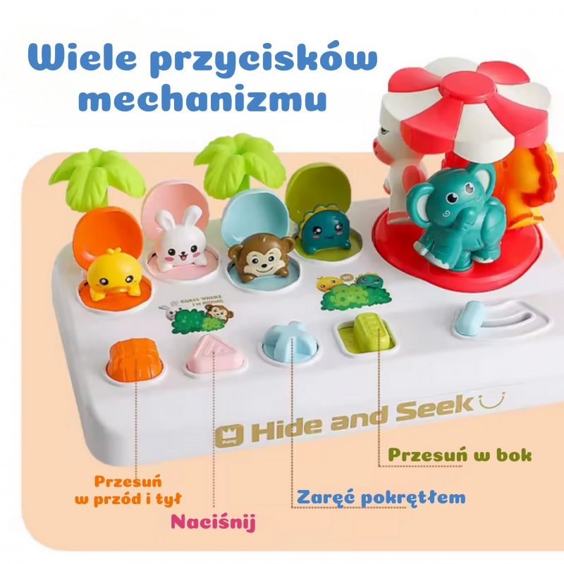 Wyskakujące Zwierzątka Pop Up Karuzela Zabawka Interaktywna