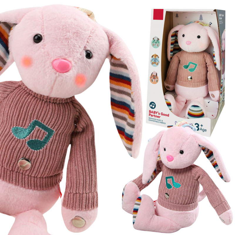 Interaktywny Króliczek Przytulanka z Dźwiękiem i Światłem