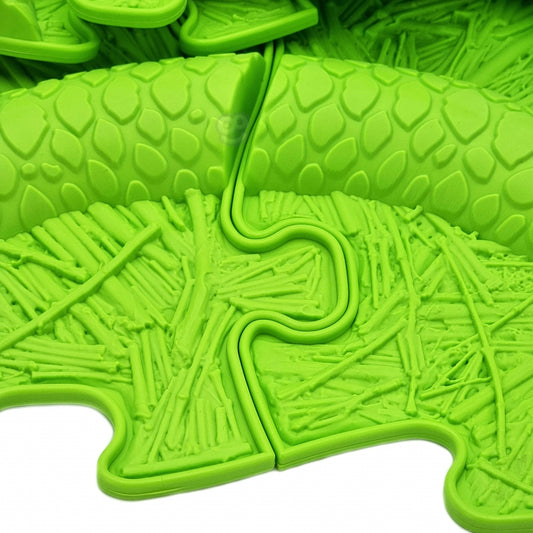 Mata Sensoryczna Ortopedyczna Puzzle Wąż Zielony 6 el