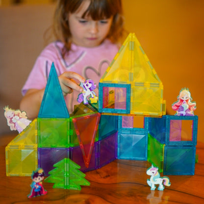 Magnetyczne Konstrukcyjne 3D Zestaw Edukacyjny Bajkowy Zamek Księżniczki 55el.
