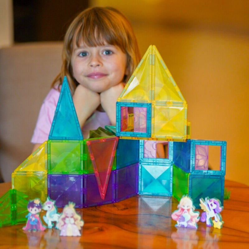 Magnetyczne Konstrukcyjne 3D Zestaw Edukacyjny Bajkowy Zamek Księżniczki 55el.