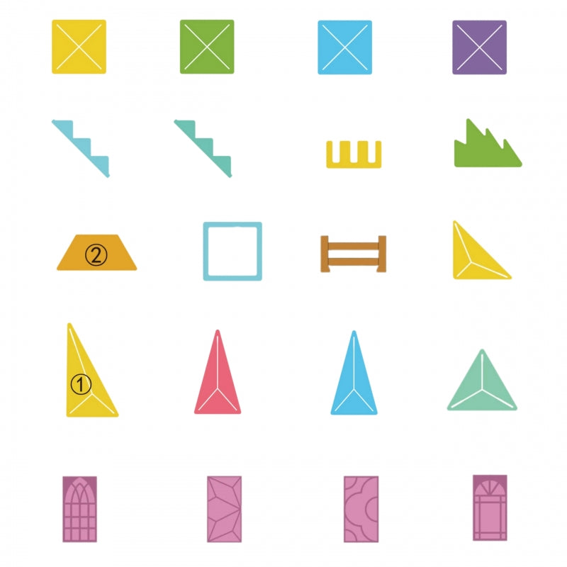 Magnetyczne Konstrukcyjne 3D Zestaw Edukacyjny Bajkowy Zamek Księżniczki 55el.