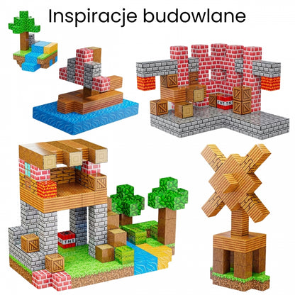 Klocki Magnetyczne Konstrukcyjne Sześciany 3D Zestaw Edukacyjny 63 el.