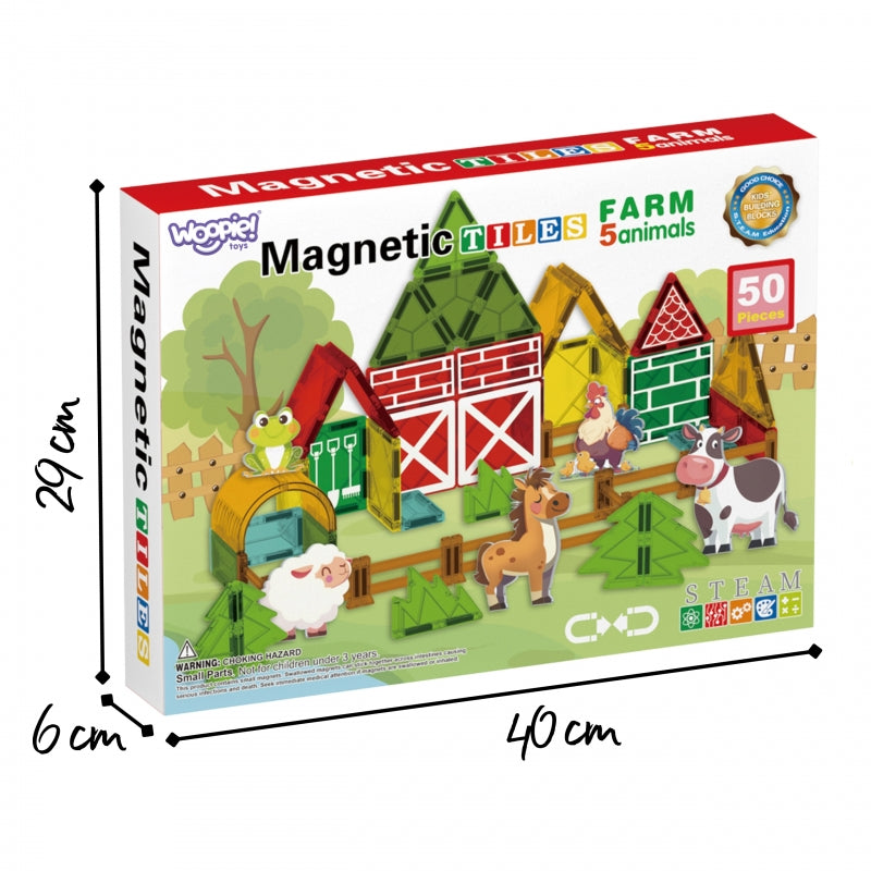 Magnetyczne Klocki Konstrukcyjne 7,5 cm Farma 30 el.
